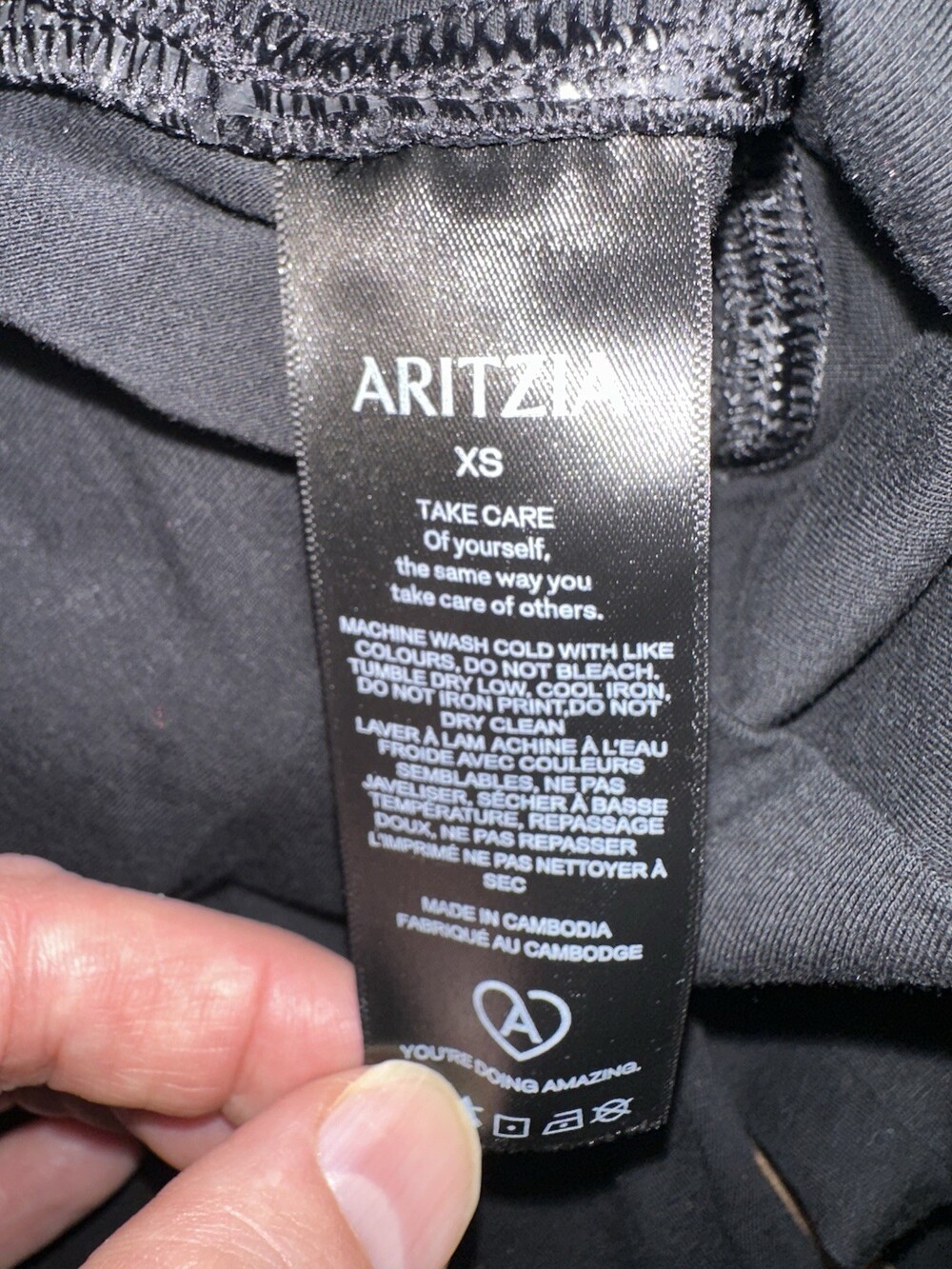 NWT TNA Aritzia Atmosphere Hi-Rise Leggings Black Women’s Size XS - Picture 5 of 8